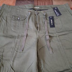 Lane Bryant 24W Olive Green Straight Leg Cargo Pants ~ NEW with tags!!